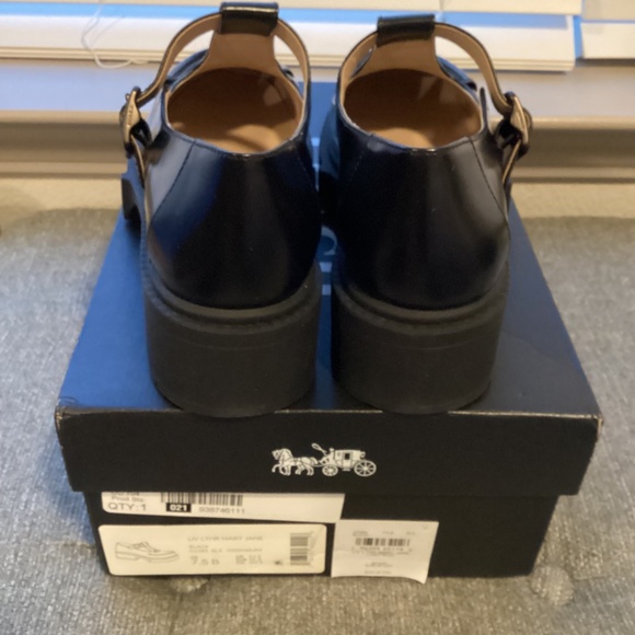COACH Women's Liv Leather Mary Jane Flats, size 7.5 - Picture 4 of 14
